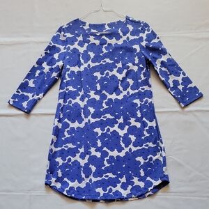 MAHI GOLD Women's Dress in Blue and White Floral